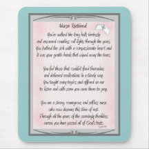 Regalos jubilados del poema de la enfermera por el tapetes de ratón