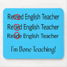 Regalos jubilados del profesor de inglés tapetes de ratones