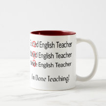 Regalos jubilados del profesor de inglés tazas de café