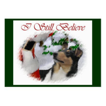 Regalos lisos del navidad del collie tarjeta de visita