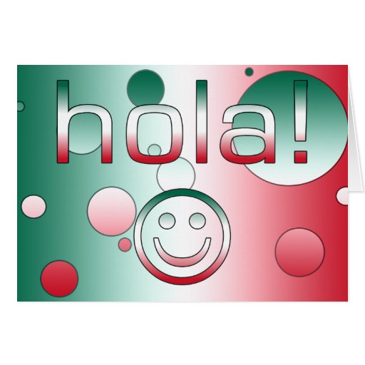 Regalos mexicanos: Hola/Hola + Cara sonriente Tarjeton