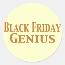 Regalos negros del genio de viernes etiqueta