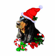 Regalos negros y del moreno del Coonhound del navi Esculturas Fotograficas