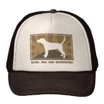 Regalos negros y del moreno terrosos del Coonhound Gorro De Camionero