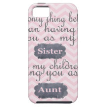Regalos personalizados para la hermana o la tía iPhone 5 Case-Mate funda