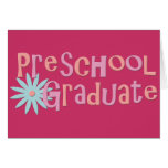 Regalos preescolares de la graduación del chica tarjeta