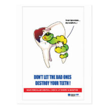 Regalos promocionales de la práctica dental tarjetas postales