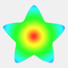 Regalos psicodélicos del arte: Círculos enrrollado Pegatinas Forma De Estrellaes