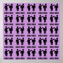 Regalos púrpuras de la feminista del poder del chi poster