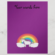 Regalos púrpuras del unicornio del arco iris tarjeta publicitaria