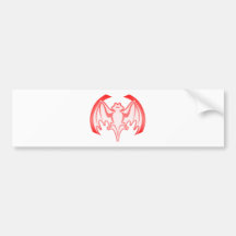 Regalos rojos de Zazzle del MUSEO de Inv del palo Pegatina De Parachoque