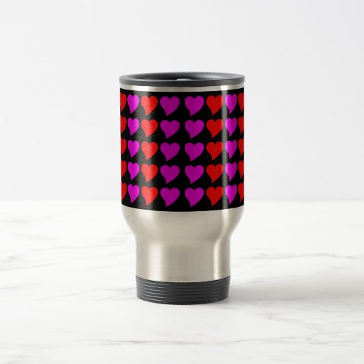 Regalos románticos de los chicas: Corazones rosado Taza