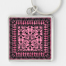 Regalos rosados de la flor de lis llaveros personalizados