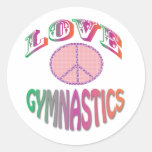 Regalos rosados de la gimnasia pegatina