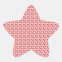 Regalos rosados y rojos del modelo de los corazone pegatinas forma de estrella personalizadas