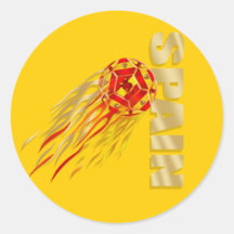 Regalos sedosos de Furia Roja del La de España de  Pegatina Redonda