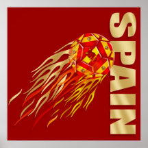 Regalos sedosos de Furia Roja del La de España de  Posters