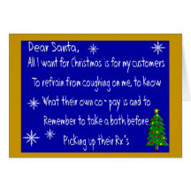 Regalos temáticos del navidad de "ESTIMADO SANTA"  Tarjetas