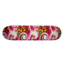 Regalos únicos de los remolinos del fractal floral patines personalizados