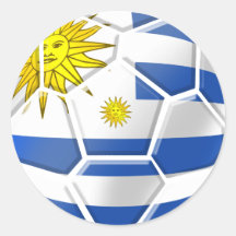Regalos uruguayos de los aficionados al fútbol de  etiqueta redonda