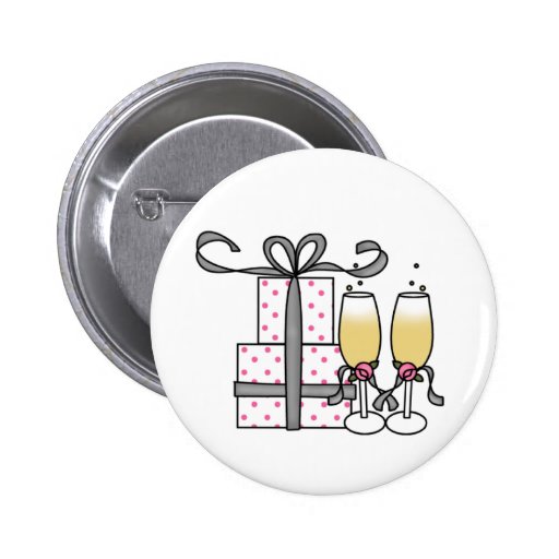 Regalos y botón de Champán Pins