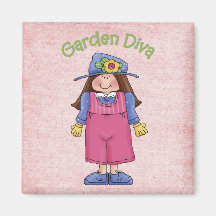 Regalos y camisetas de la diva del jardín del país imanes  