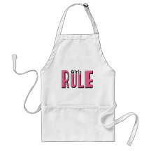 Regalos y camisetas de la regla de los chicas para delantal