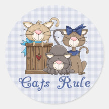 Regalos y camisetas del amante del gato de la regl pegatinas  