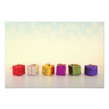 Regalos y copos de nieve del navidad cojinete