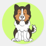 Regalos y mercancía del perro pastor de Shetland Pegatinas Redondas