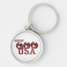 Regalos y saludos de los E.E.U.U. del fútbol Llaveros Personalizados