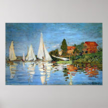 Regatta en Argenteuil, impresión de Claude Monet Posters