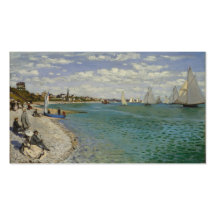 Regatta en Sainte-Adresse - Claude Monet Plantilla De Tarjeta De Negocio