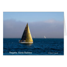 Regatta, productos de Santa Barbara California Tarjeton
