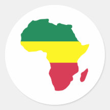 Reggae de África Pegatina Redonda