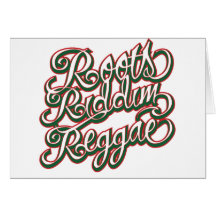 Reggae de Riddim de las raíces Tarjeton