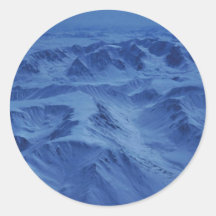 Región del glaciar de la montaña pegatina