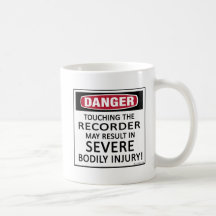 Registrador del peligro tazas de café