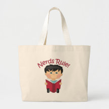 Regla adorable Little Boy de los empollones que le Bolsas Lienzo