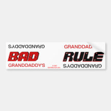 Regla de Grandaddy Pegatina De Parachoque