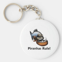 ¡Regla de las pirañas! Llavero Personalizado