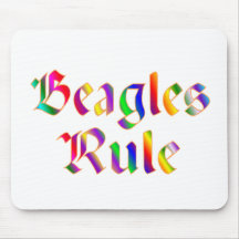 Regla de los beagles tapetes de ratones
