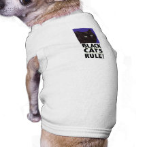 ¡REGLA de los gatos negros! Camiseta para los gato Camisetas De Mascota