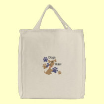 ¡Regla de los perros! bolsas bordadas