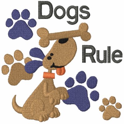 ¡Regla de los perros! Sudadera Bordada Personalizada