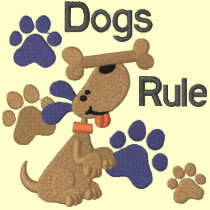¡Regla de los perros! camisetas bordadas