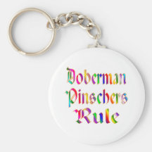 REGLA DE LOS PINSCHERS DEL DOBERMAN LLAVERO