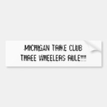 ¡REGLA DE LOS POLICÍAS MOTORIZADOS DE MICHIGAN TRI ETIQUETA DE PARACHOQUE