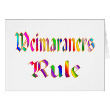 REGLA DE WEIMARANERS TARJETA