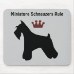 Regla Mousepad de los Schnauzers miniatura